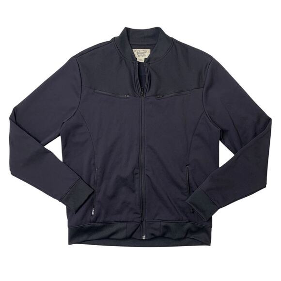 Original Penguin Jacket Mens L Large Black Full Zip Activewear Track Bomber - Picture 1 of 11